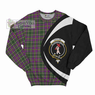 Taylor (Tailyour) Tartan Sweatshirt with Family Crest Circle Style