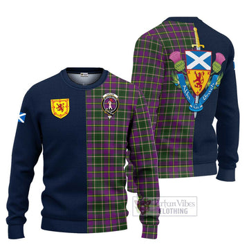 Tartan Vibes Clothing Taylor Tartan Knitted Sweater with Scottish Lion Royal Arm Half Style