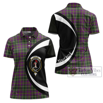 Taylor (Tailylour) Tartan Women's Polo Shirt with Family Crest Circle Style Women - Tartan Vibes Clothing
