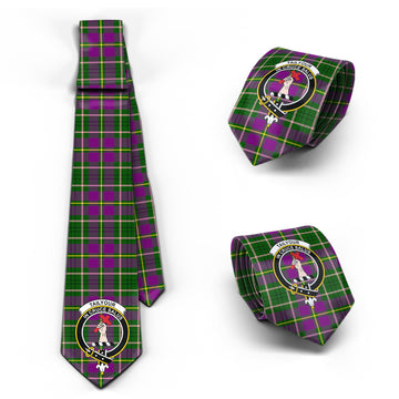 Taylor (Tailyour) Tartan Classic Necktie with Family Crest