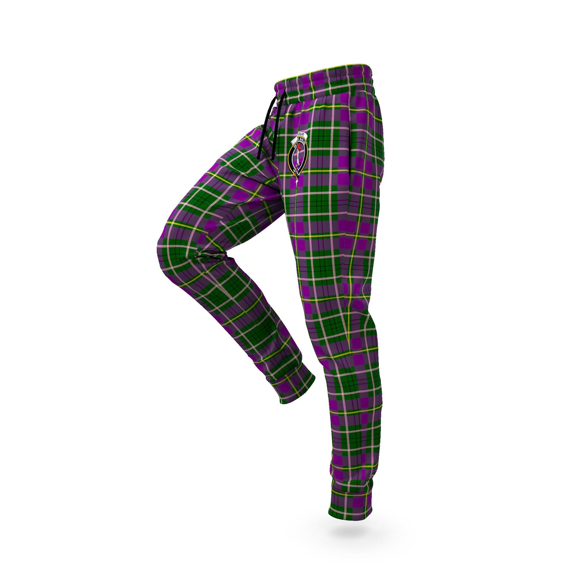 Taylor (Tailylour) Tartan Joggers Pants with Family Crest S - Tartan Vibes Clothing