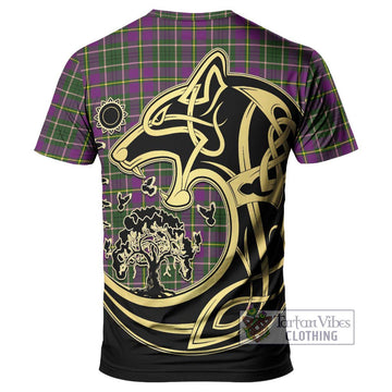 Taylor (Tailylour) Tartan T-Shirt with Family Crest Celtic Wolf Style - Tartan Vibes Clothing