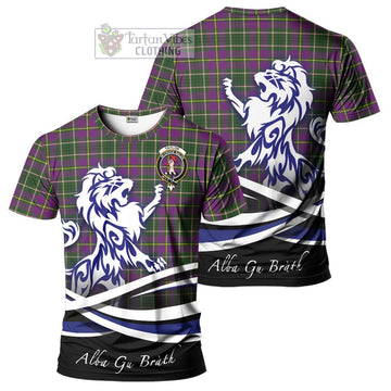 Taylor (Tailyour) Tartan Cotton T-shirt with Alba Gu Brath Regal Lion Emblem