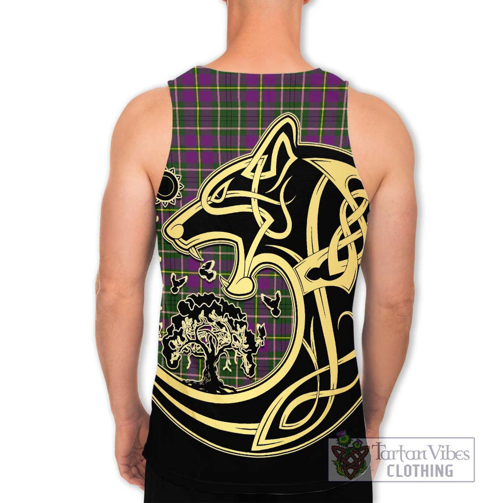 Taylor (Tailylour) Tartan Men's Tank Top with Family Crest Celtic Wolf Style - Tartan Vibes Clothing
