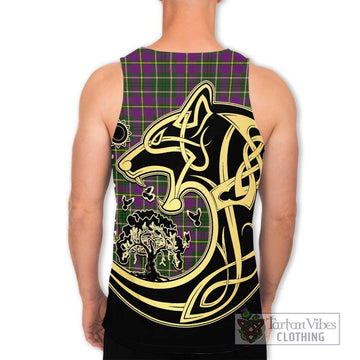 Taylor (Tailyour) Tartan Men's Tank Top with Family Crest Celtic Wolf Style