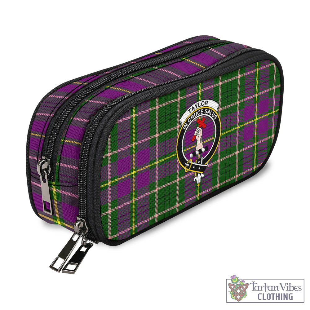 Tartan Vibes Clothing Taylor Tartan Pen and Pencil Case with Family Crest