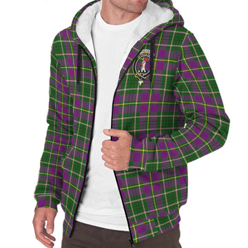 Taylor Tartan Sherpa Hoodie with Family Crest