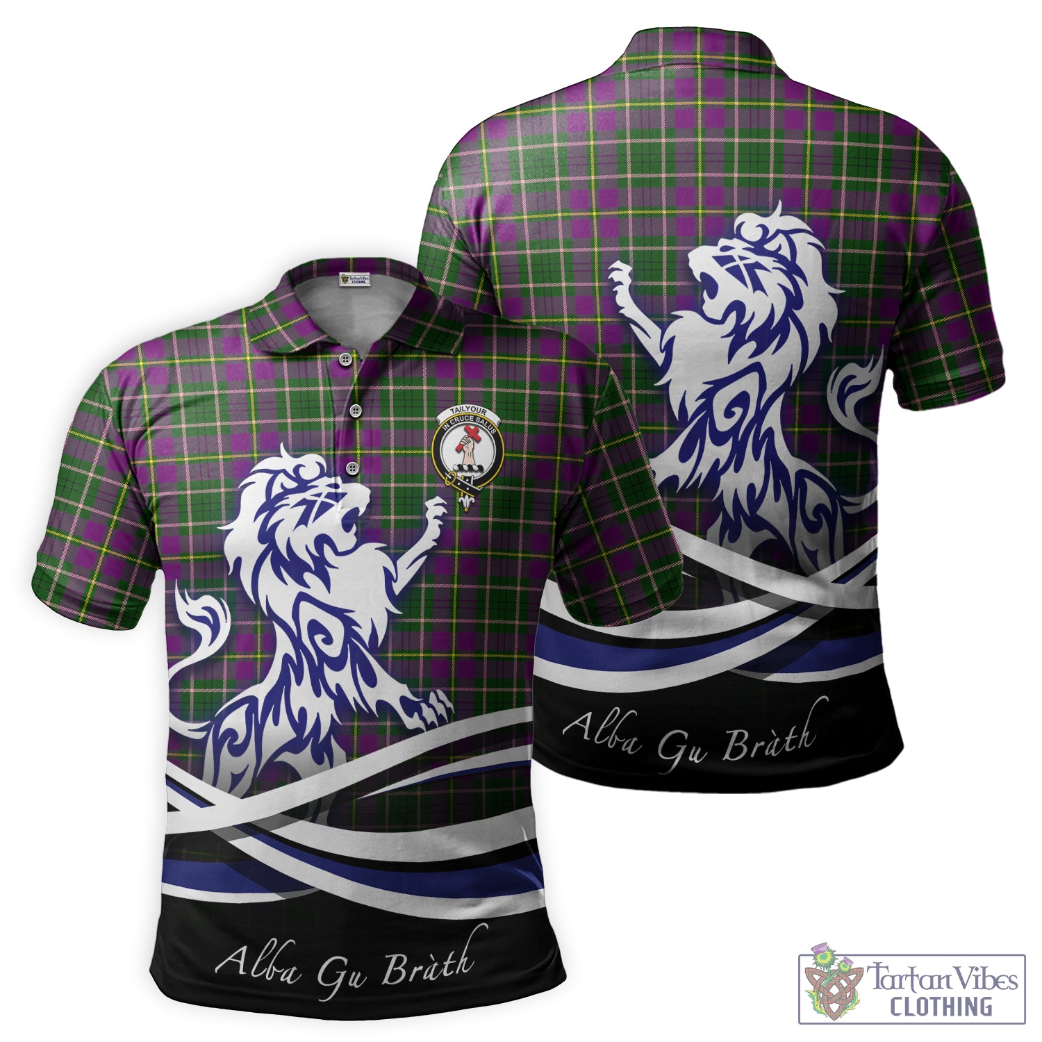 taylor-tartan-polo-shirt-with-alba-gu-brath-regal-lion-emblem