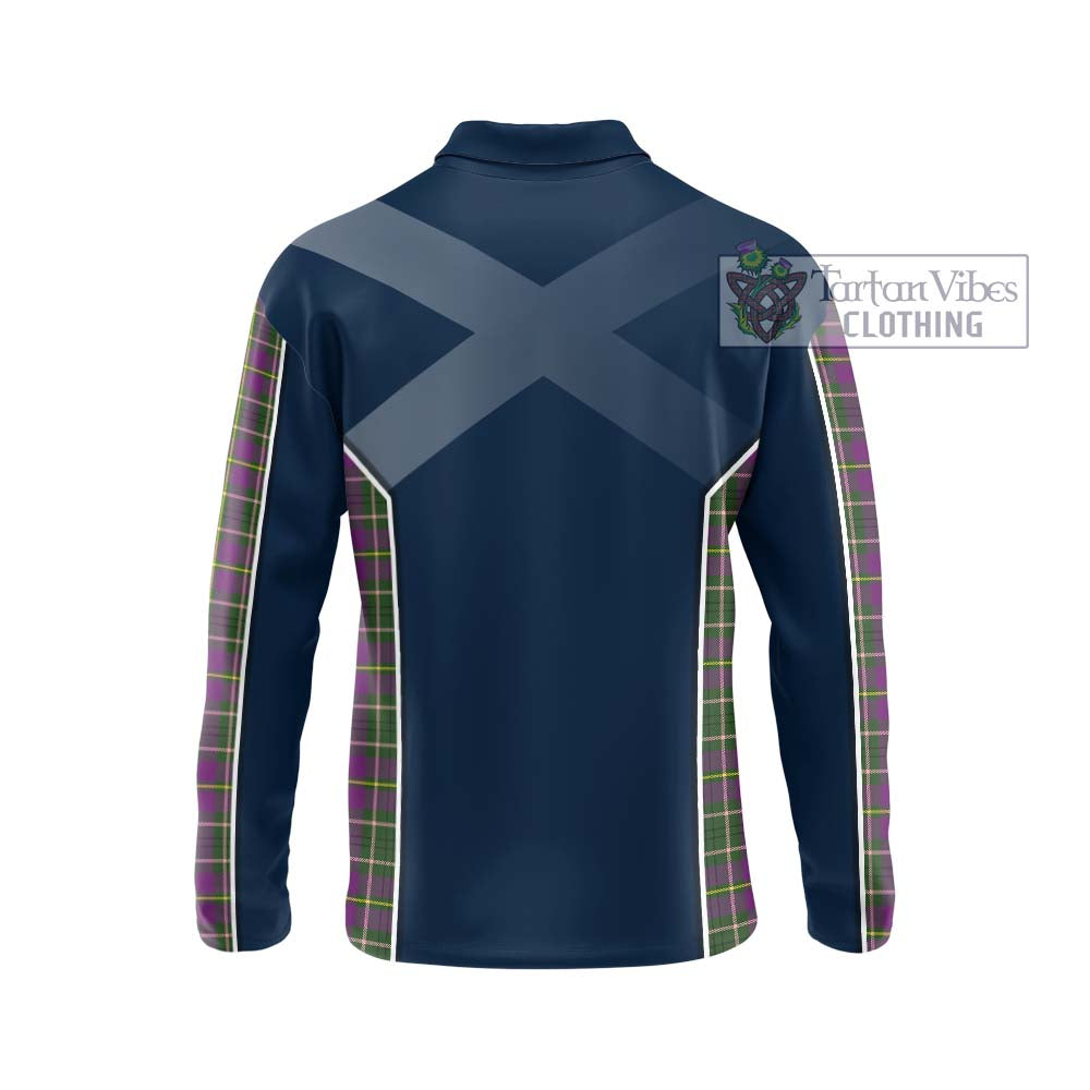Taylor (Tailylour) Tartan Long Sleeve Polo Shirt with Family Crest and Lion Rampant Vibes Sport Style - Tartan Vibes Clothing