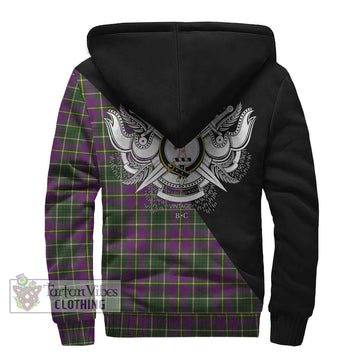 Taylor (Tailyour) Tartan Sherpa Hoodie with Family Crest and Military Logo Style