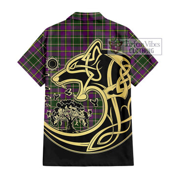 Taylor (Tailyour) Tartan Hawaiian Shirt with Family Crest Celtic Wolf Style