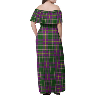 Taylor (Tailyour) Tartan Off Shoulder Long Dress