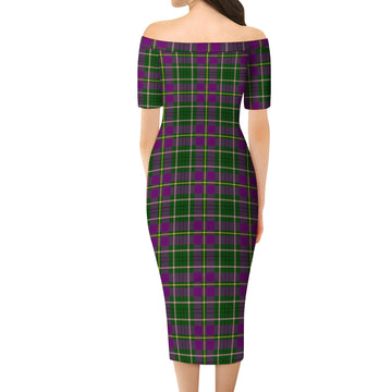 Taylor Tartan Off Shoulder Lady Dress - Tartanvibesclothing