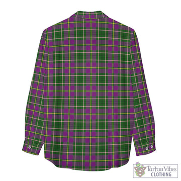 Taylor Tartan Womens Casual Shirt with Family Crest