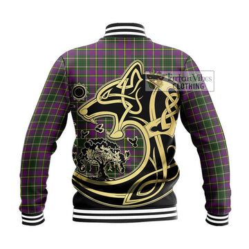 Taylor (Tailylour) Tartan Baseball Jacket with Family Crest Celtic Wolf Style - Tartan Vibes Clothing