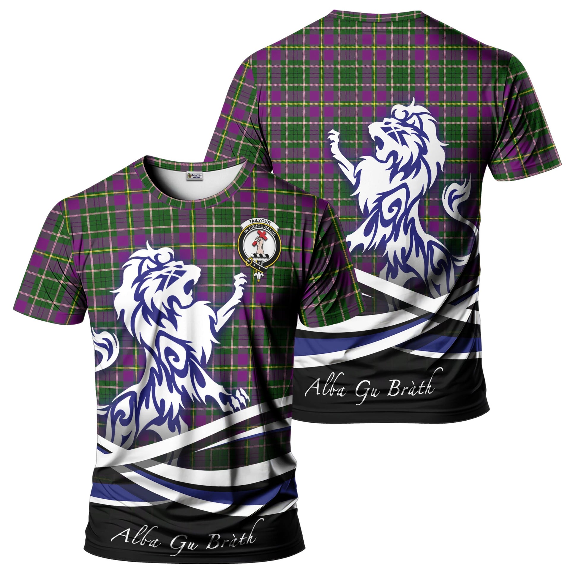 taylor-tartan-t-shirt-with-alba-gu-brath-regal-lion-emblem