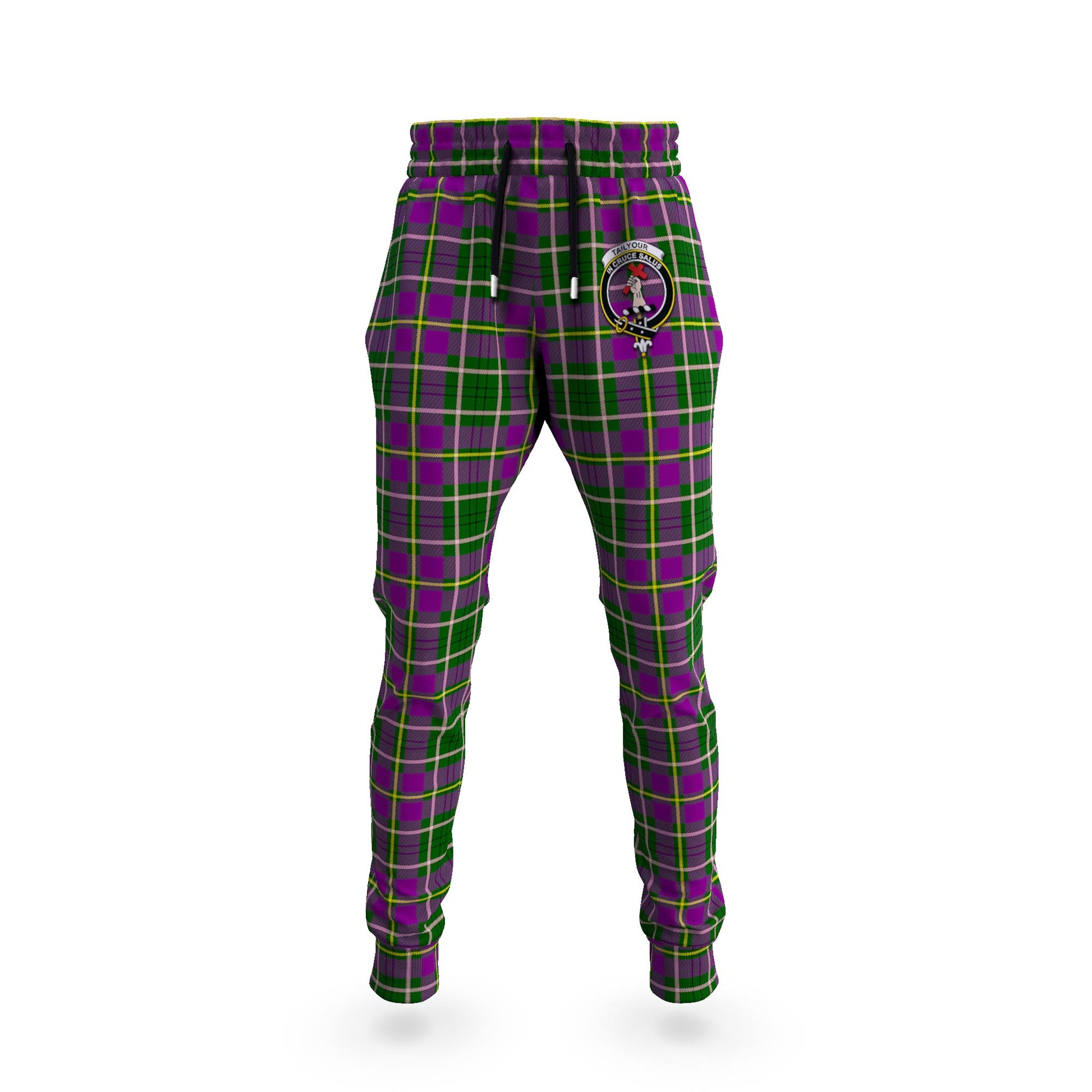 Taylor (Tailylour) Tartan Joggers Pants with Family Crest 5XL - Tartan Vibes Clothing