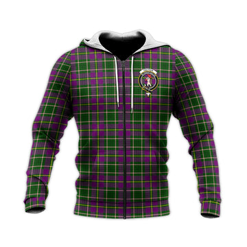 Taylor Tartan Knitted Hoodie with Family Crest