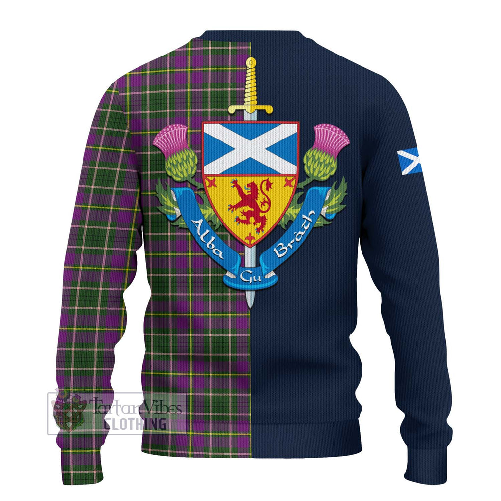 Tartan Vibes Clothing Taylor Tartan Knitted Sweater with Scottish Lion Royal Arm Half Style