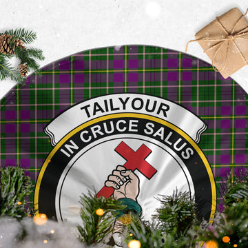 Taylor (Tailyour) Tartan Christmas Tree Skirt with Family Crest