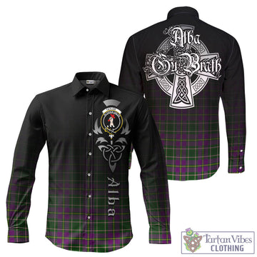 Taylor (Tailyour) Tartan Long Sleeve Button Up Featuring Alba Gu Brath Family Crest Celtic Inspired