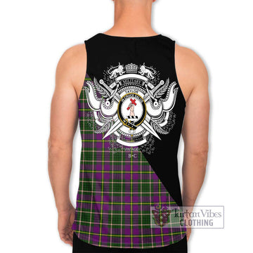 Taylor (Tailyour) Tartan Men's Tank Top with Family Crest and Military Logo Style