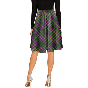 Taylor (Tailyour) Tartan Melete Pleated Midi Skirt Cross Style