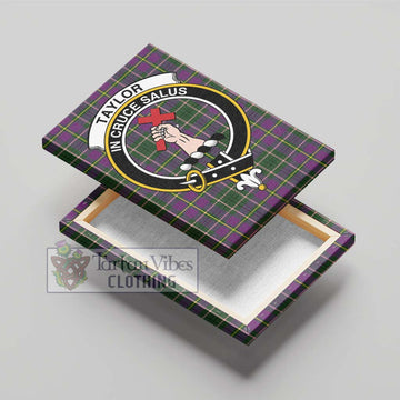 Taylor (Tailyour) Tartan Canvas Print Wall Art with Family Crest