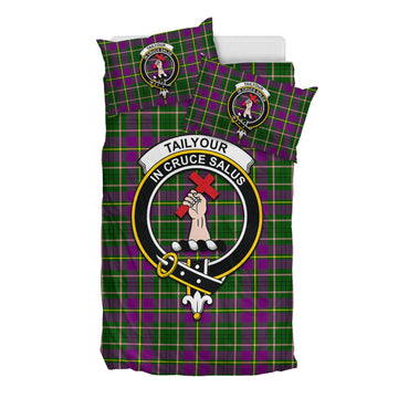 Taylor Tartan Bedding Set with Family Crest
