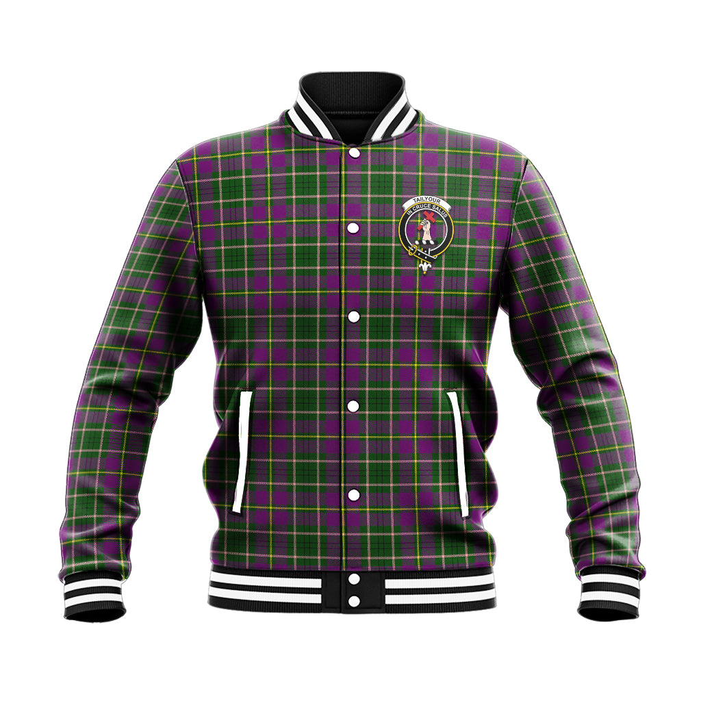 Taylor (Tailylour) Tartan Baseball Jacket with Family Crest - Tartan Vibes Clothing