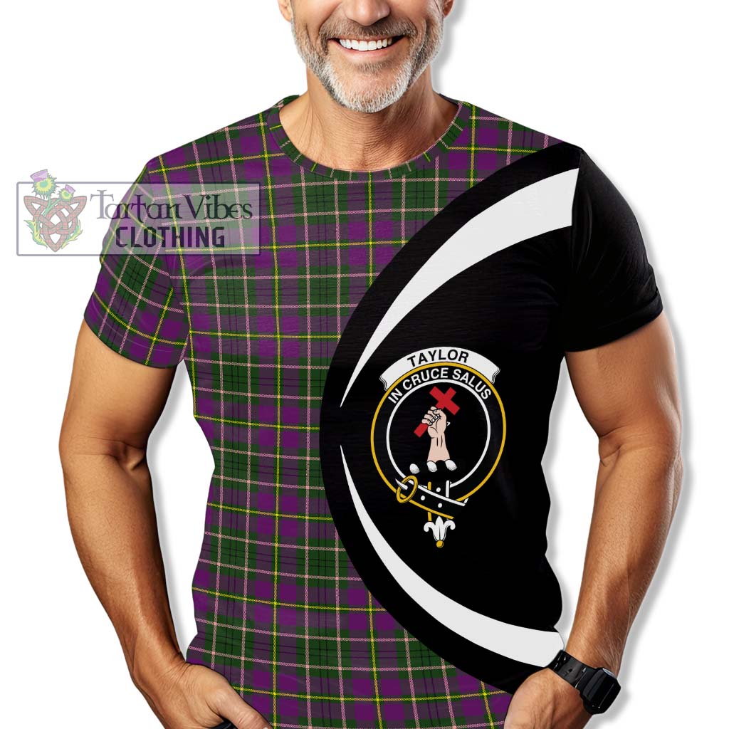 Tartan Vibes Clothing Taylor Tartan T-Shirt with Family Crest Circle Style