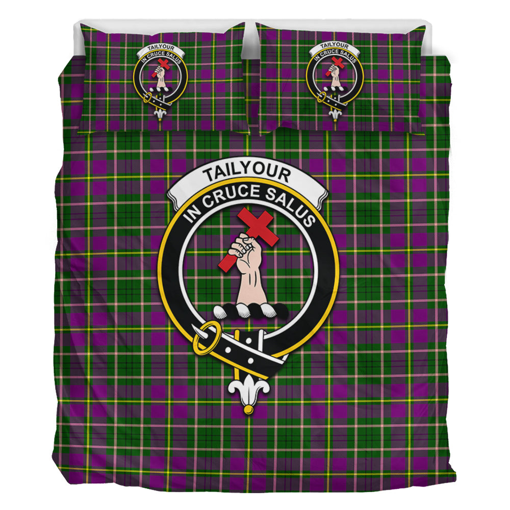 Taylor (Tailylour) Tartan Bedding Set with Family Crest - Tartan Vibes Clothing