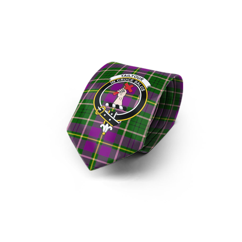 Taylor (Tailyour) Tartan Classic Necktie with Family Crest - Tartan Vibes Clothing