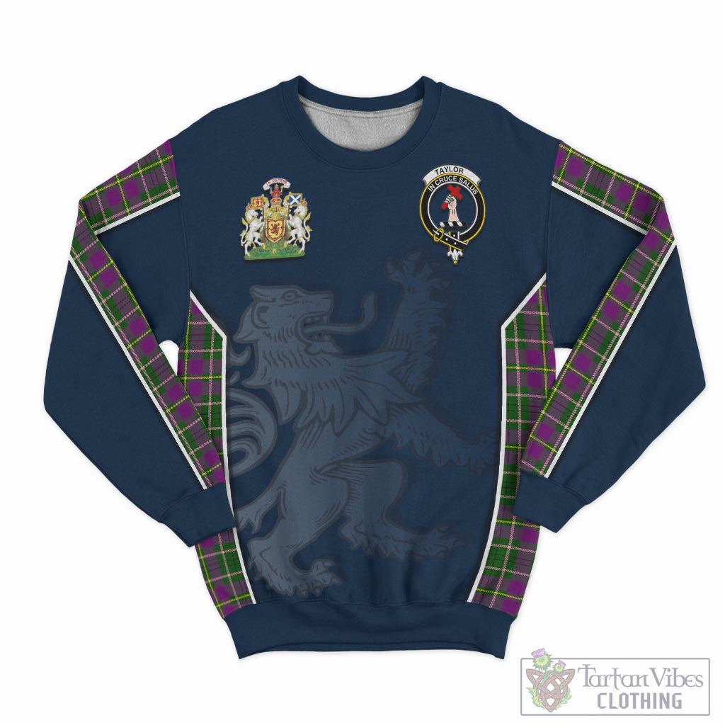 Tartan Vibes Clothing Taylor Tartan Sweater with Family Crest and Lion Rampant Vibes Sport Style