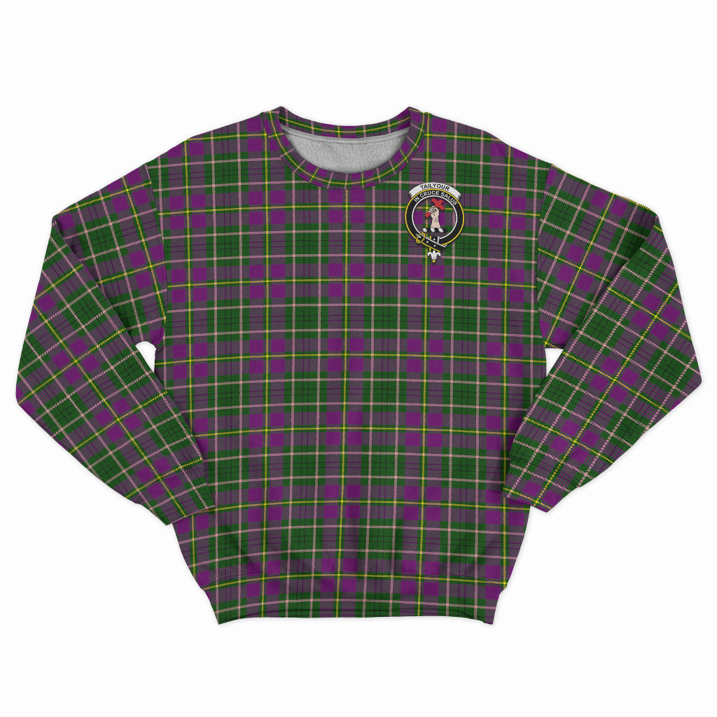 Taylor (Tailylour) Tartan Sweatshirt with Family Crest - Tartan Vibes Clothing