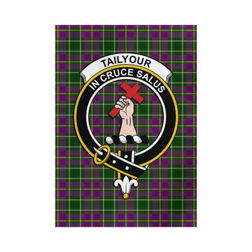 Taylor (Tailyour) Tartan Garden Flag with Family Crest