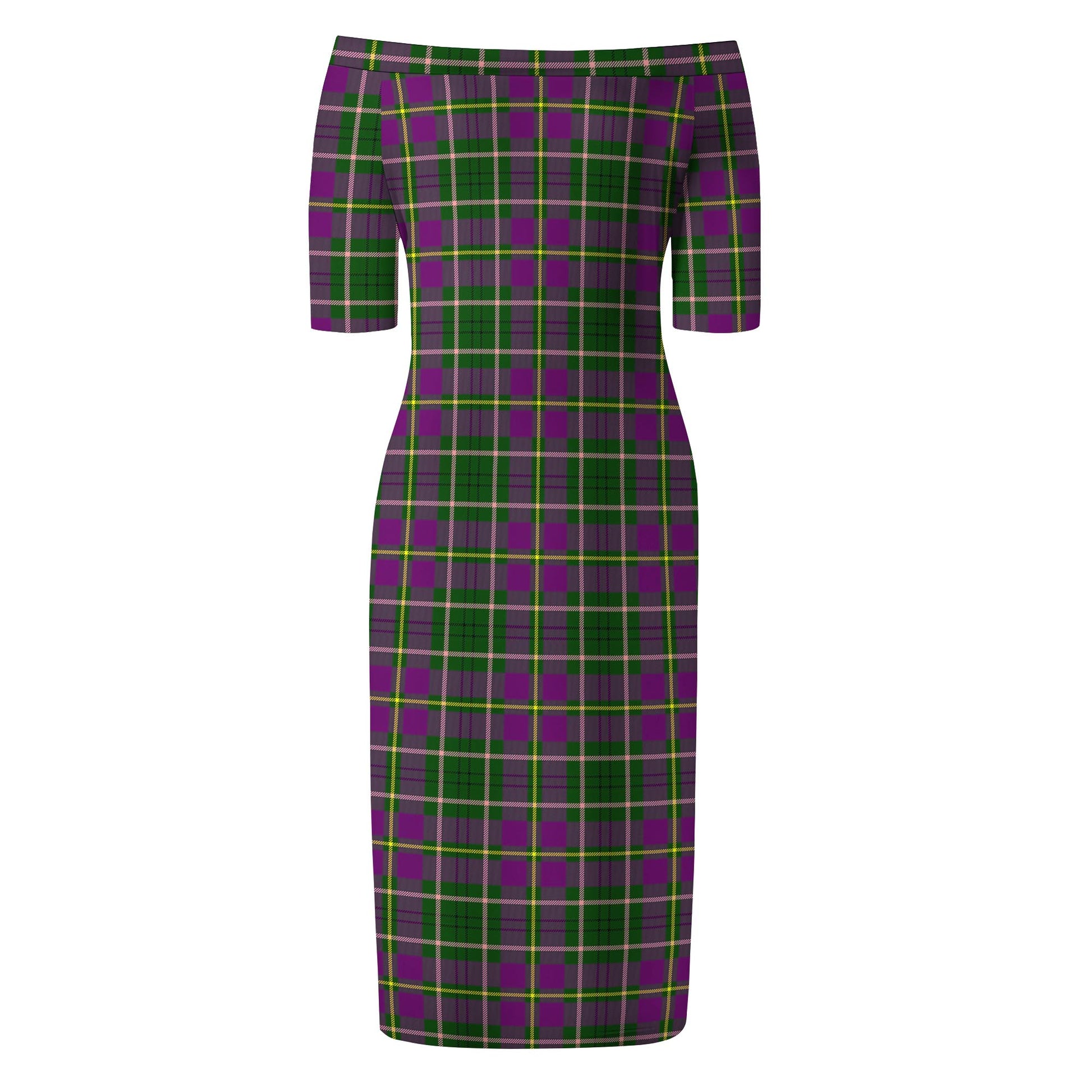 Taylor Tartan Off Shoulder Lady Dress - Tartanvibesclothing