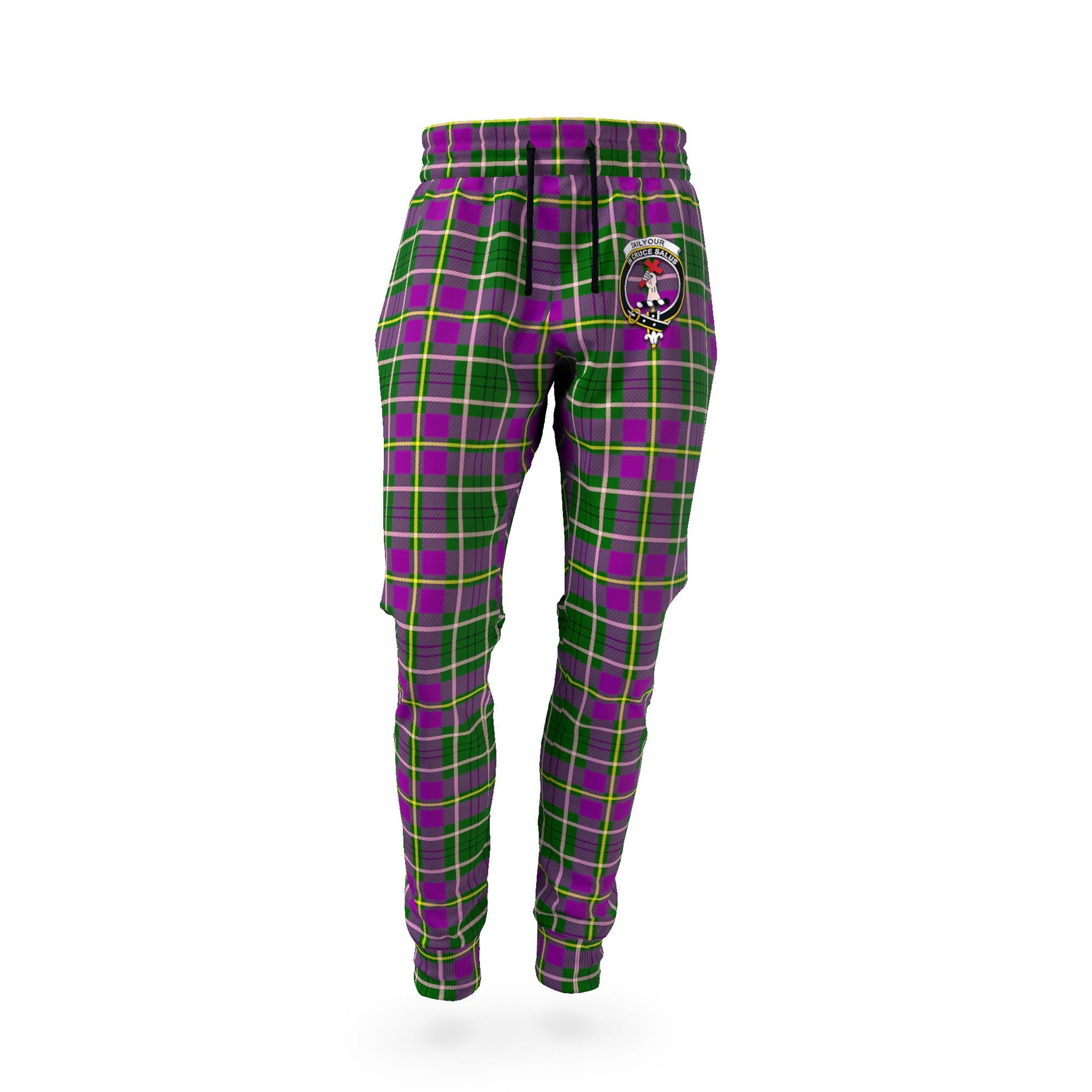 Taylor (Tailylour) Tartan Joggers Pants with Family Crest - Tartan Vibes Clothing
