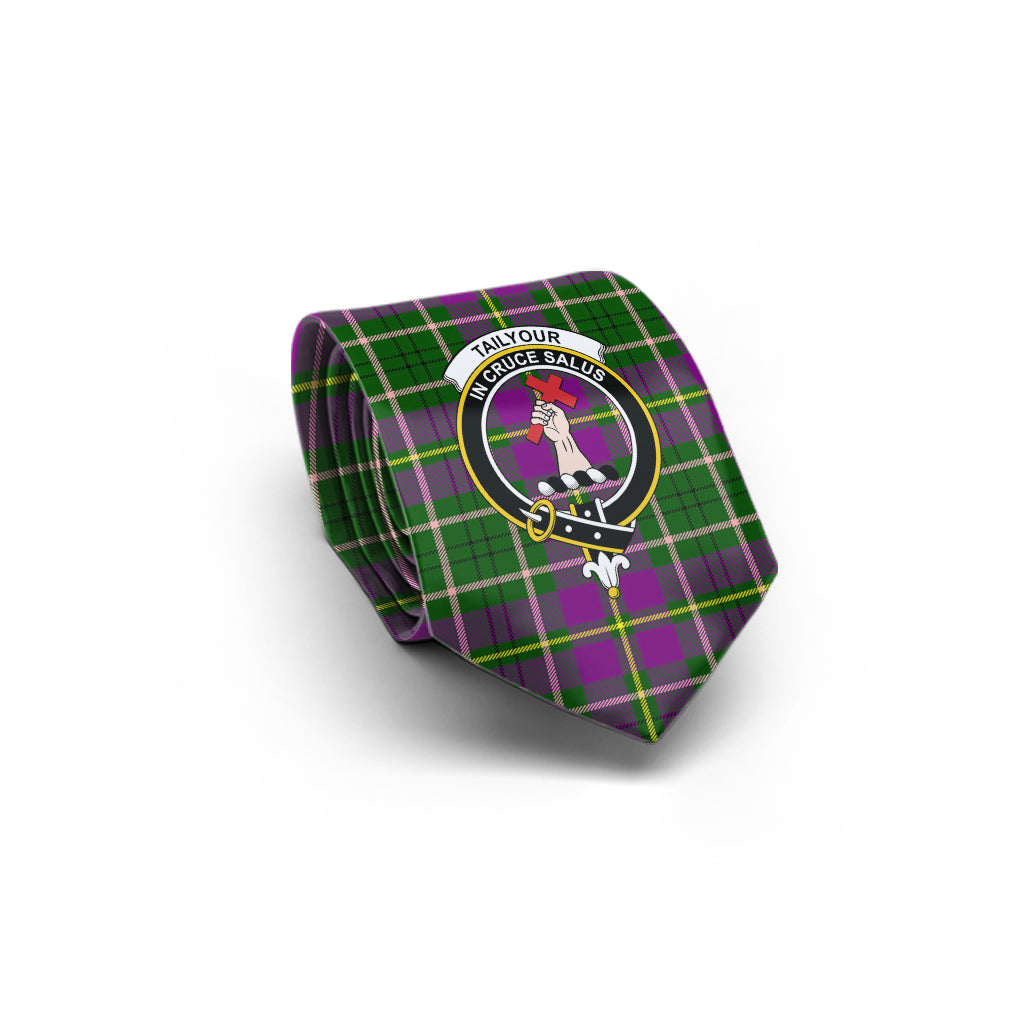 Taylor (Tailyour) Tartan Classic Necktie with Family Crest - Tartan Vibes Clothing