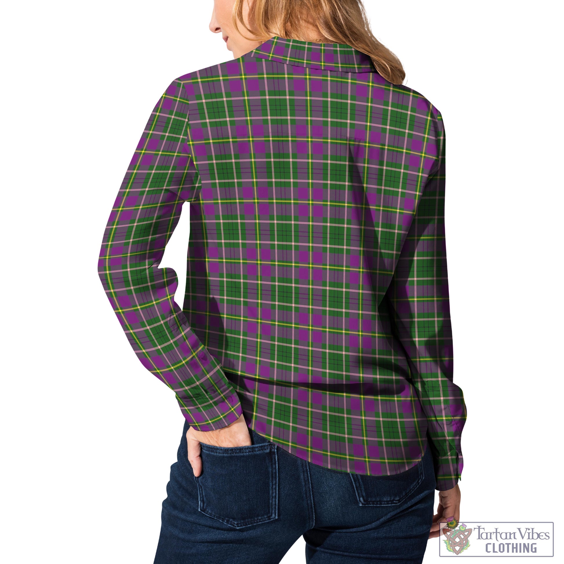 Tartan Vibes Clothing Taylor Tartan Womens Casual Shirt with Family Crest