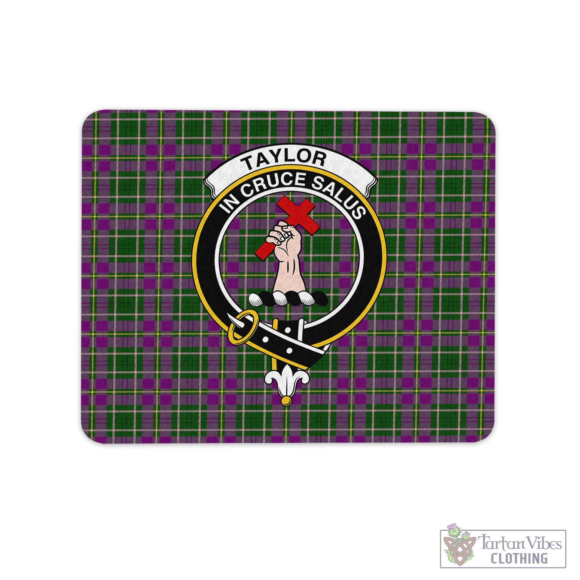 Tartan Vibes Clothing Taylor Tartan Mouse Pad with Family Crest