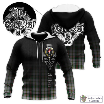 Taylor Dress Tartan Knitted Hoodie Featuring Alba Gu Brath Family Crest Celtic Inspired