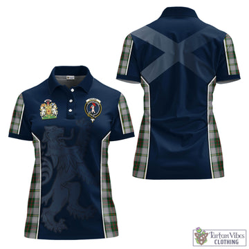 Taylor Dress Tartan Women's Polo Shirt with Family Crest and Lion Rampant Vibes Sport Style