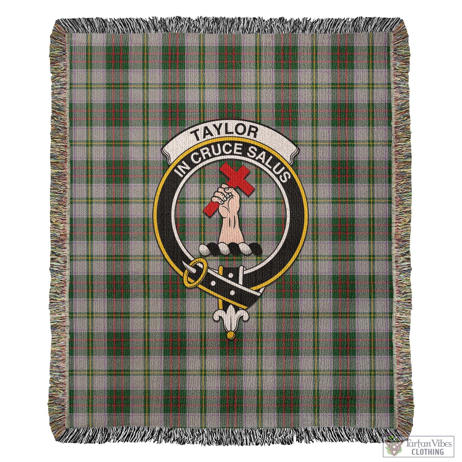 Tartan Vibes Clothing Taylor Dress Tartan Woven Blanket with Family Crest