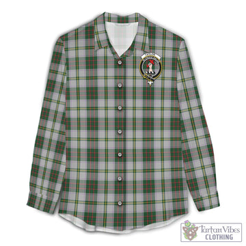 Taylor Dress Tartan Womens Casual Shirt with Family Crest
