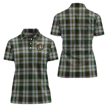 Taylor Dress Tartan Polo Shirt with Family Crest For Women