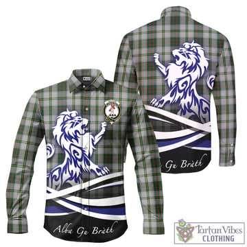 Taylor Dress Tartan Long Sleeve Button Up Shirt with Alba Gu Brath Regal Lion Emblem