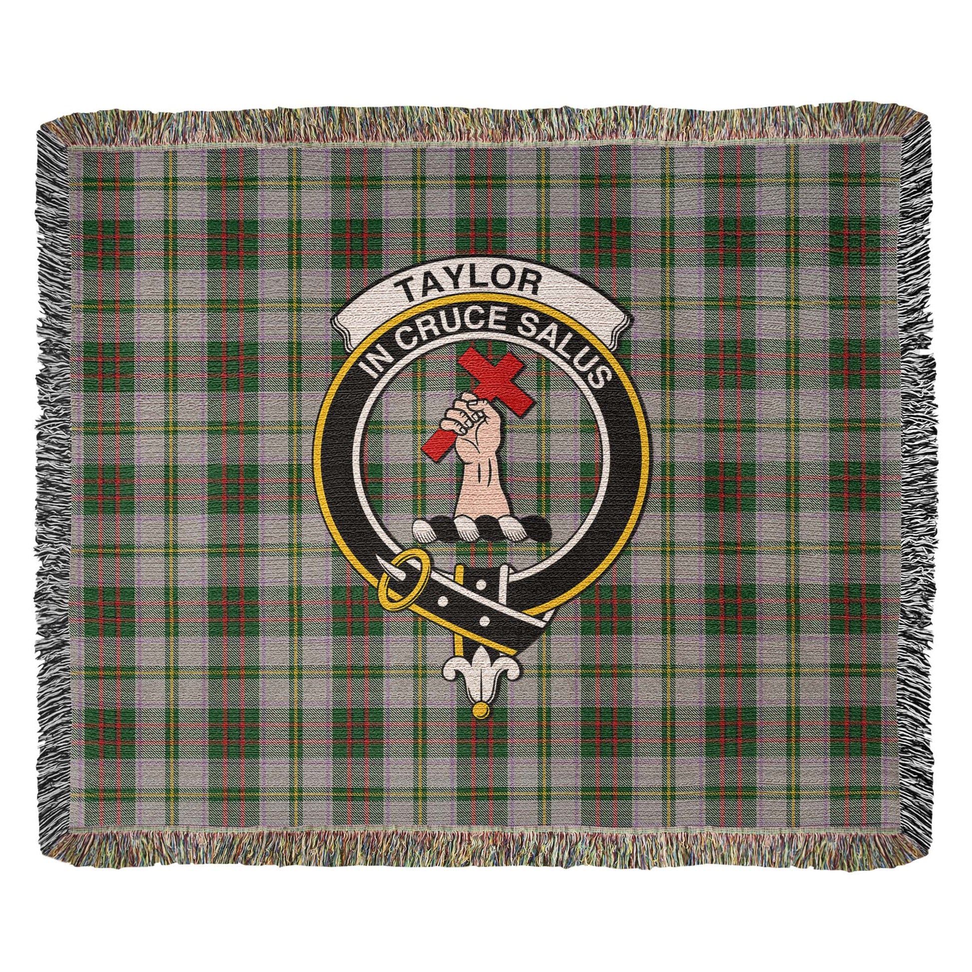 Tartan Vibes Clothing Taylor Dress Tartan Woven Blanket with Family Crest
