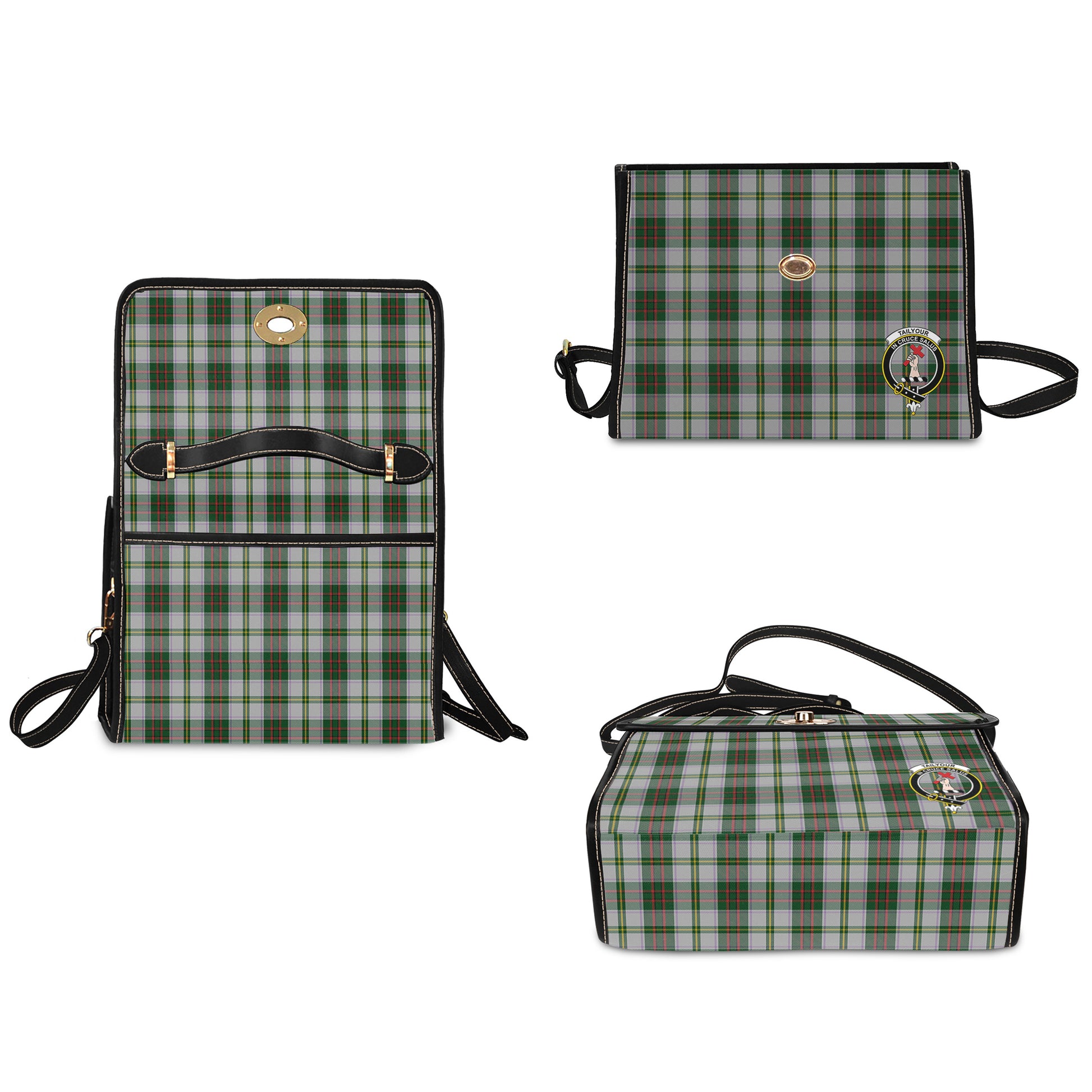 taylor-dress-tartan-leather-strap-waterproof-canvas-bag-with-family-crest