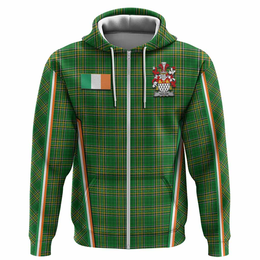 Taylor Irish Clan Coat of Arm Tartan Hoodie Flag Style